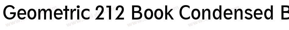 Geometric 212 Book Condensed BT字体转换